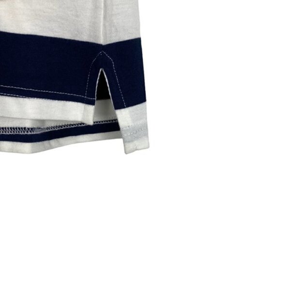 Piel de Toro Men's Navy Blue White Striped Short Sleeve Polo Sz S - Picture 9 of 11
